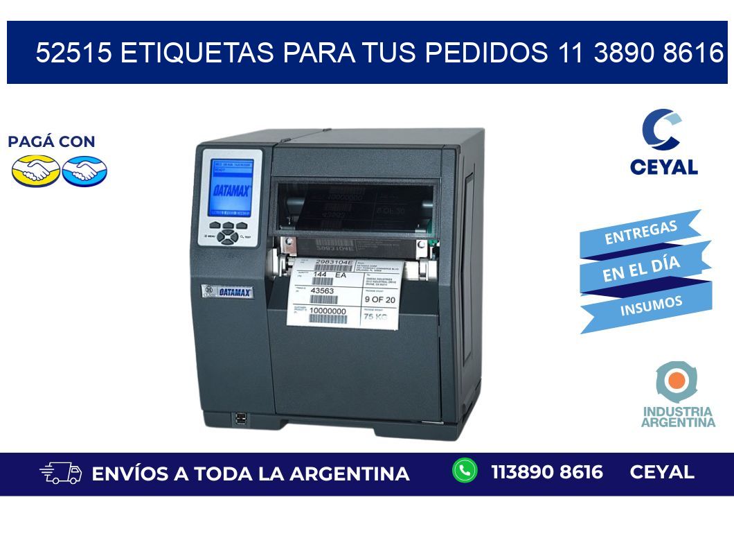 52515 ETIQUETAS PARA TUS PEDIDOS 11 3890 8616