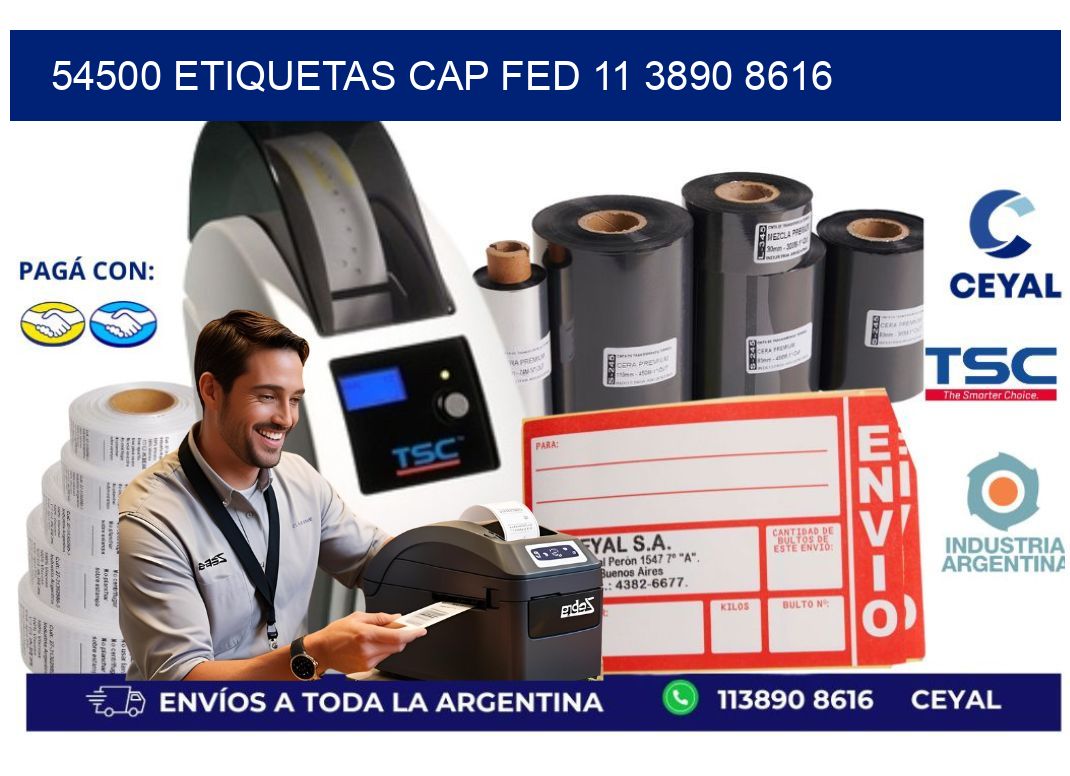 54500 ETIQUETAS CAP FED 11 3890 8616
