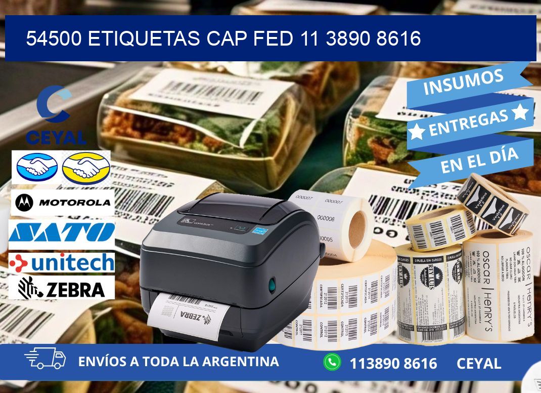 54500 ETIQUETAS CAP FED 11 3890 8616