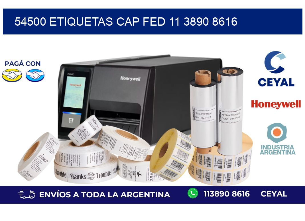 54500 ETIQUETAS CAP FED 11 3890 8616