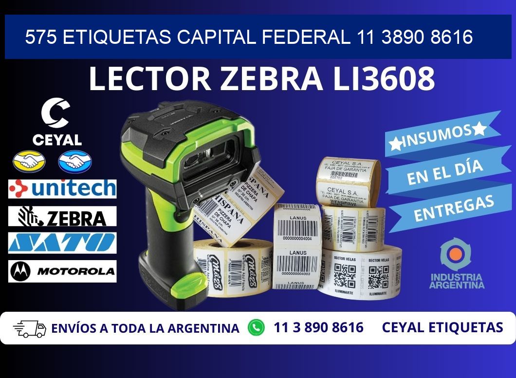 575 ETIQUETAS CAPITAL FEDERAL 11 3890 8616
