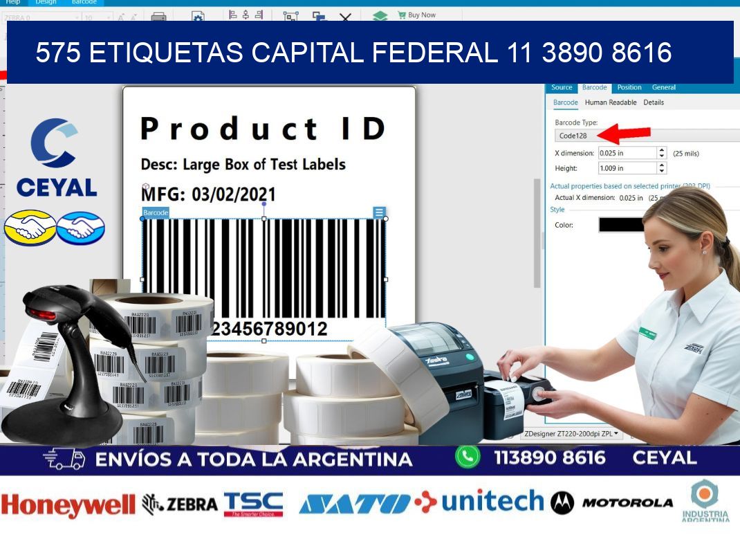 575 ETIQUETAS CAPITAL FEDERAL 11 3890 8616