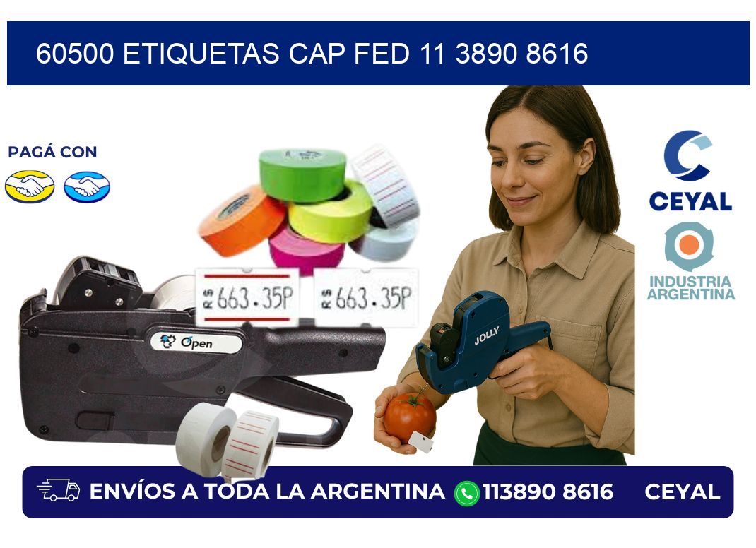60500 ETIQUETAS CAP FED 11 3890 8616