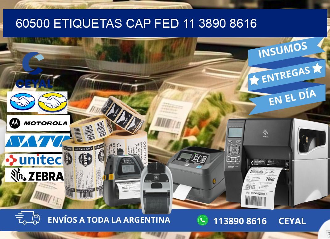 60500 ETIQUETAS CAP FED 11 3890 8616