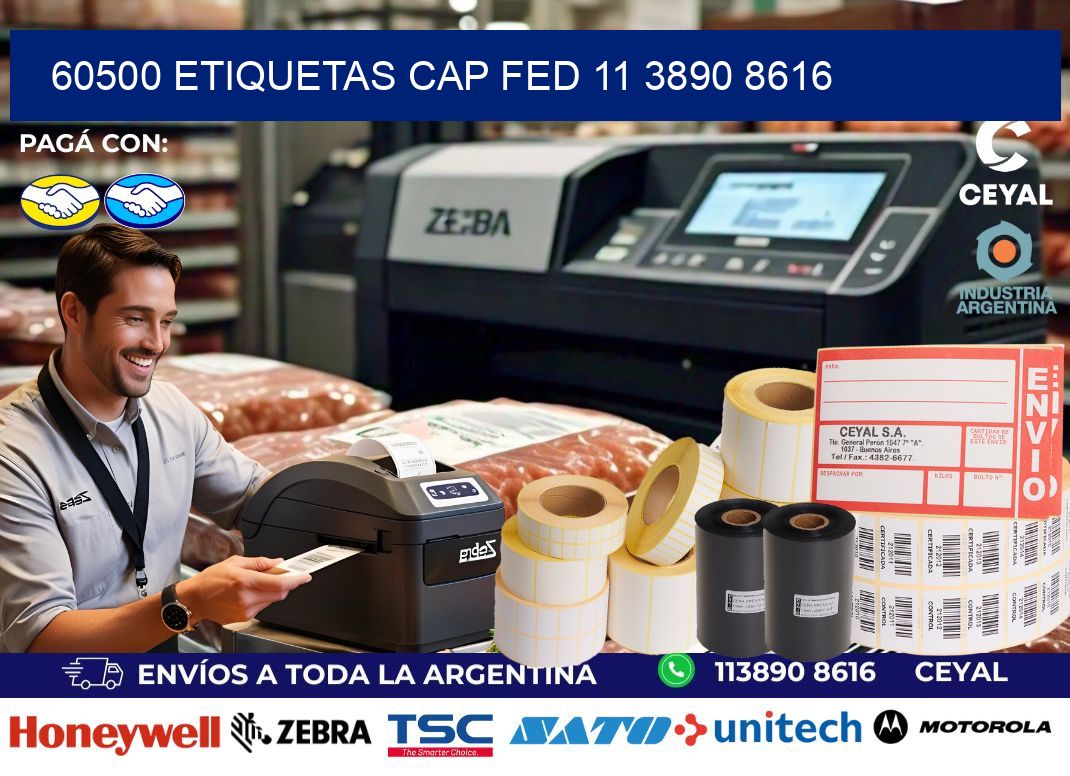 60500 ETIQUETAS CAP FED 11 3890 8616