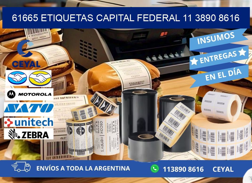 61665 ETIQUETAS CAPITAL FEDERAL 11 3890 8616