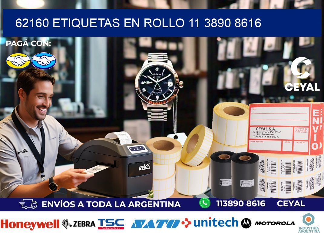 62160 ETIQUETAS EN ROLLO 11 3890 8616