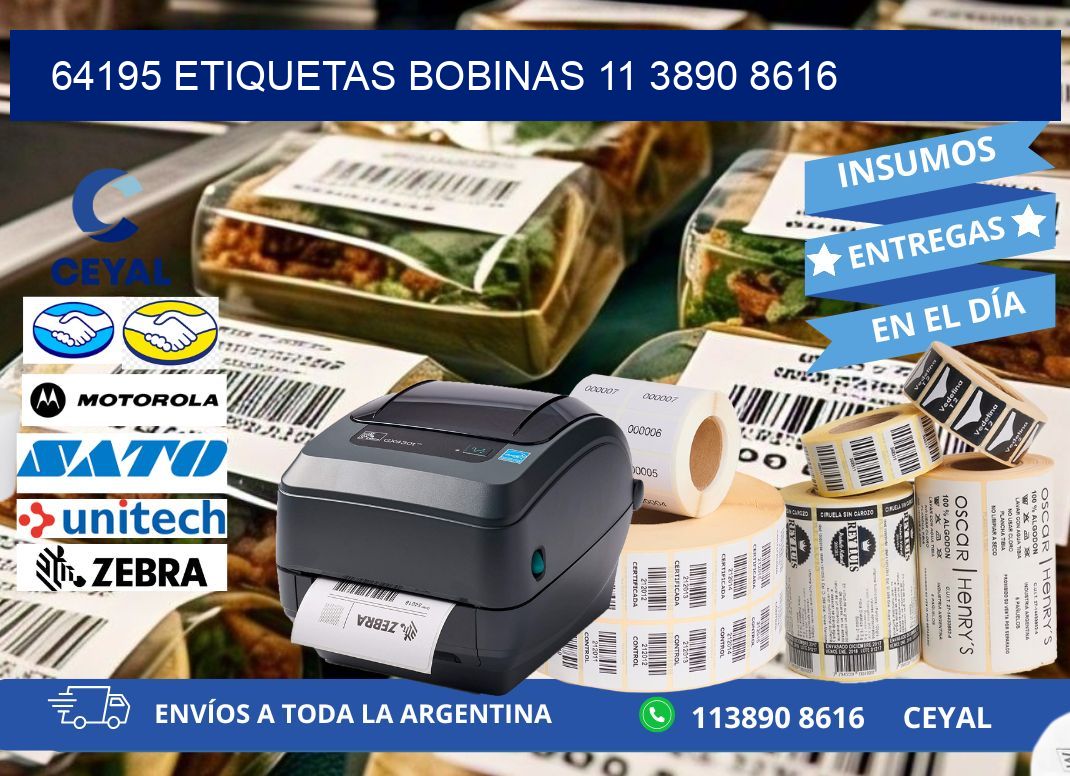 64195 ETIQUETAS BOBINAS 11 3890 8616