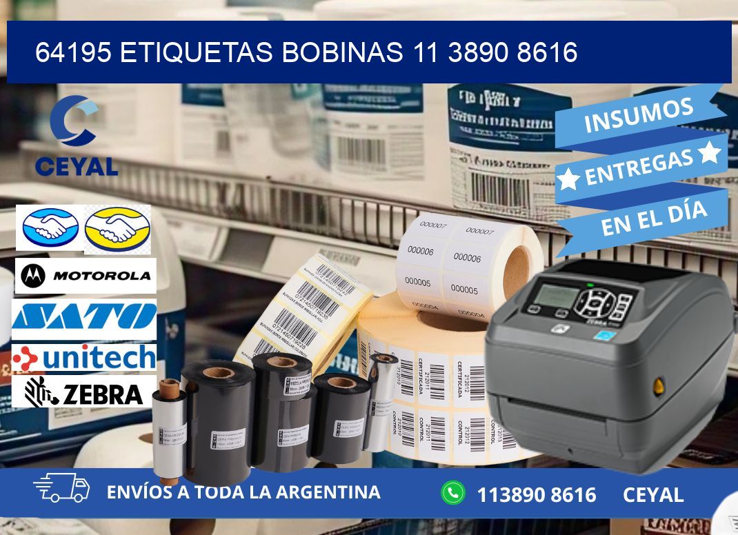 64195 ETIQUETAS BOBINAS 11 3890 8616