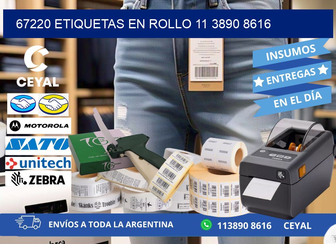 67220 ETIQUETAS EN ROLLO 11 3890 8616