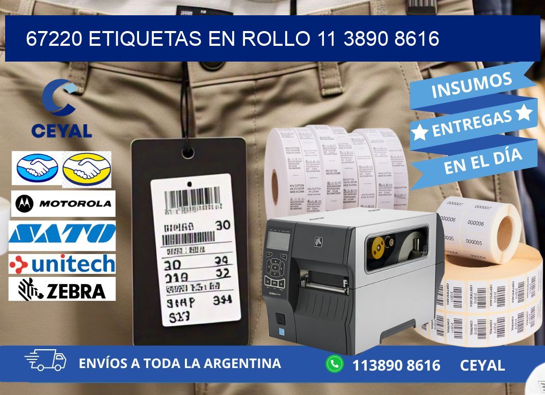 67220 ETIQUETAS EN ROLLO 11 3890 8616