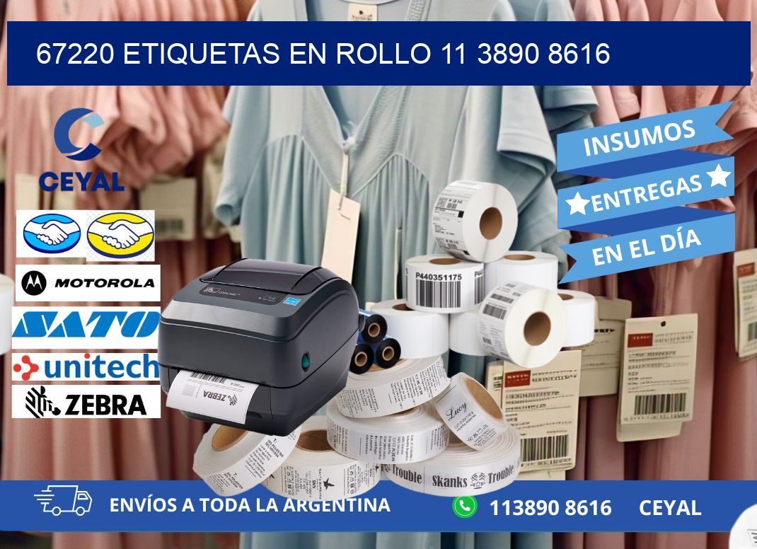 67220 ETIQUETAS EN ROLLO 11 3890 8616