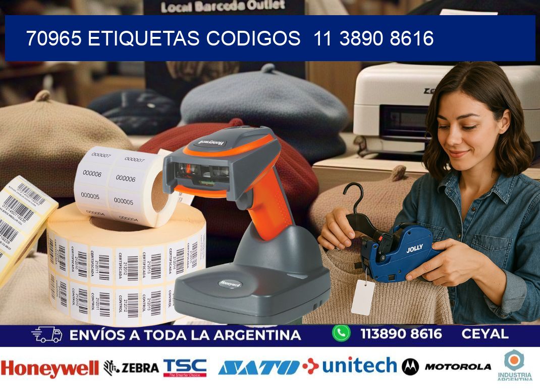 70965 ETIQUETAS CODIGOS  11 3890 8616