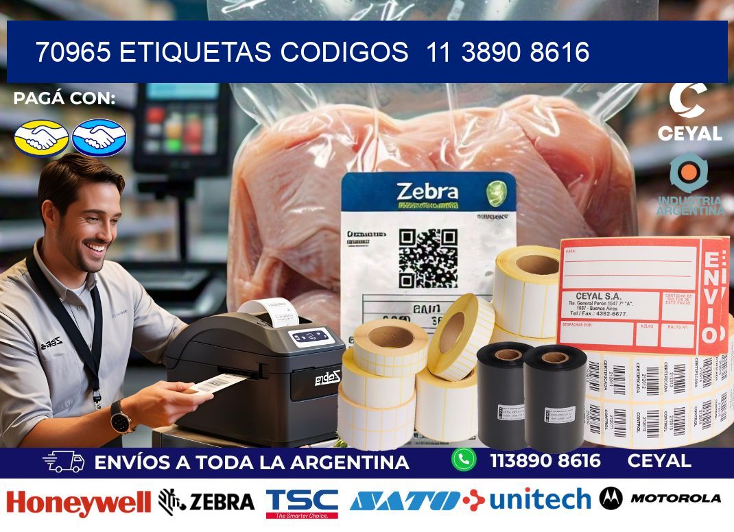 70965 ETIQUETAS CODIGOS  11 3890 8616