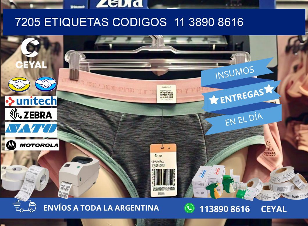 7205 ETIQUETAS CODIGOS  11 3890 8616