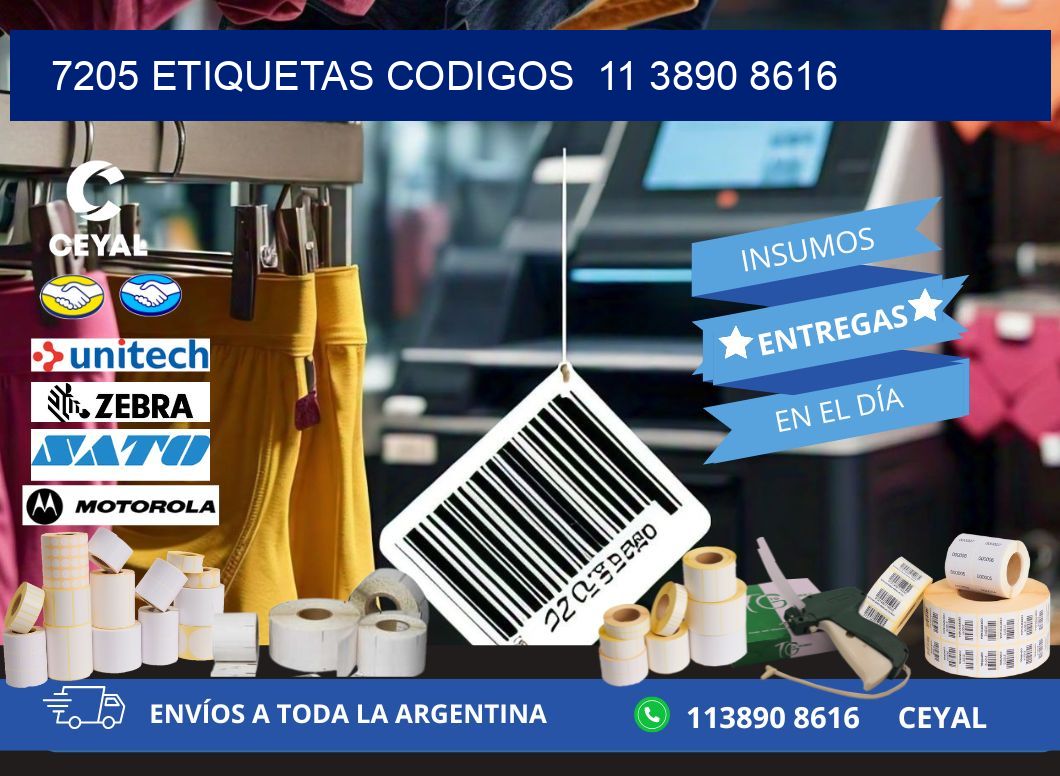 7205 ETIQUETAS CODIGOS  11 3890 8616
