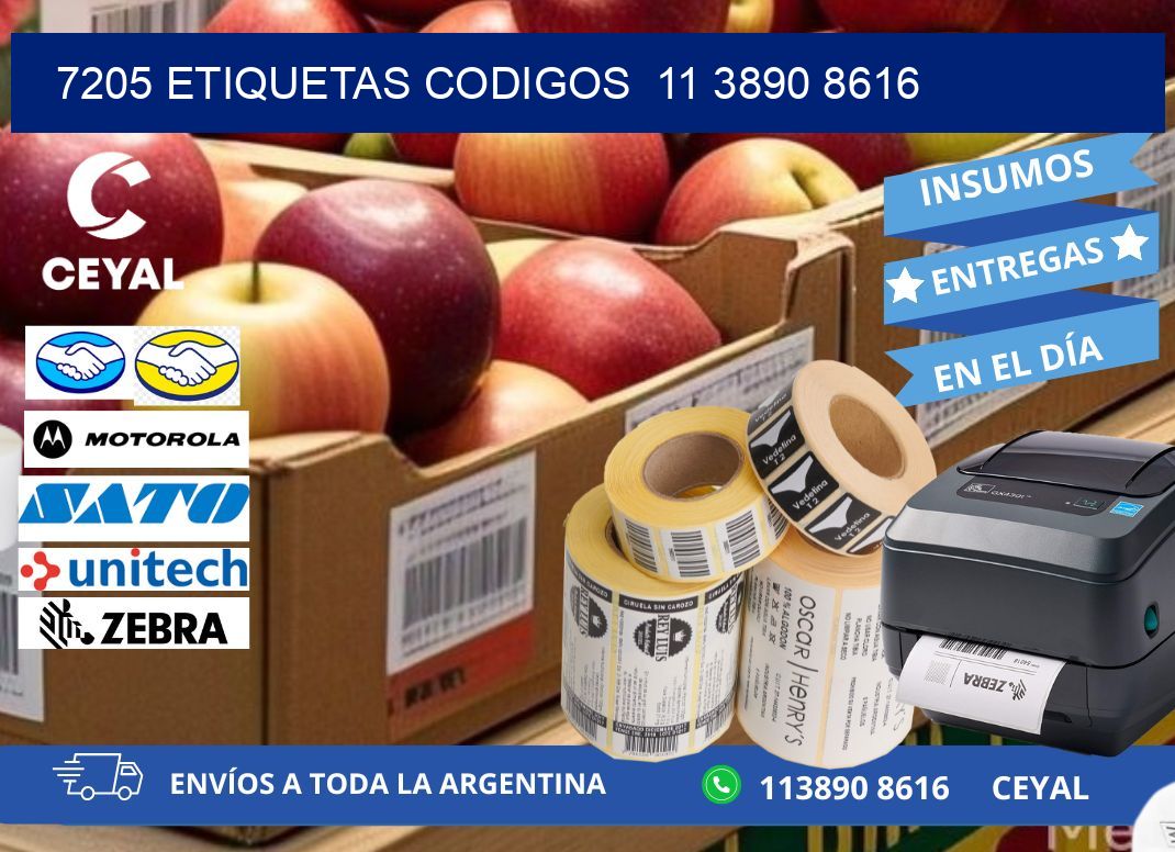 7205 ETIQUETAS CODIGOS  11 3890 8616