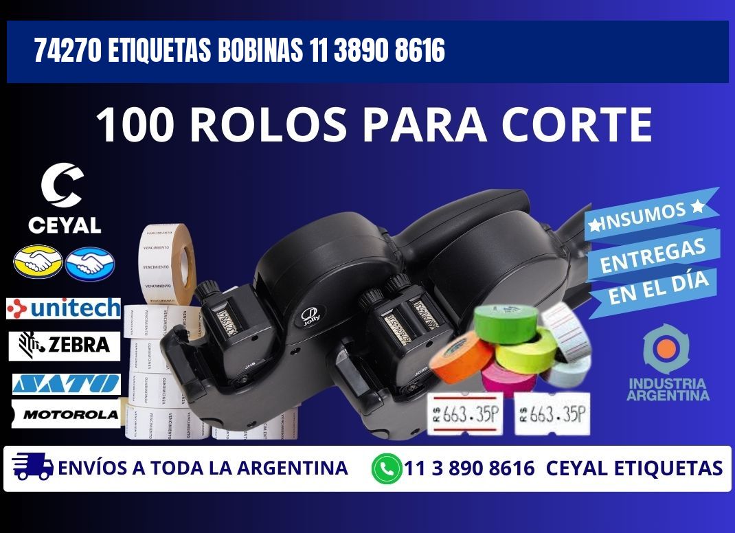 74270 ETIQUETAS BOBINAS 11 3890 8616