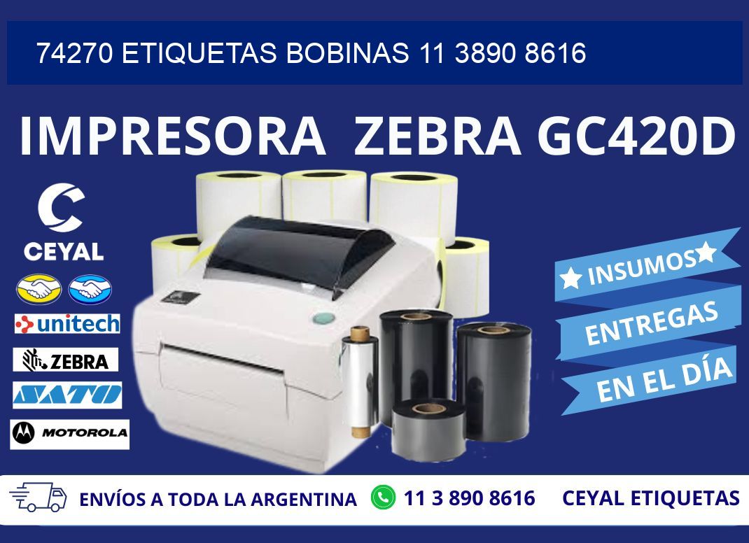 74270 ETIQUETAS BOBINAS 11 3890 8616