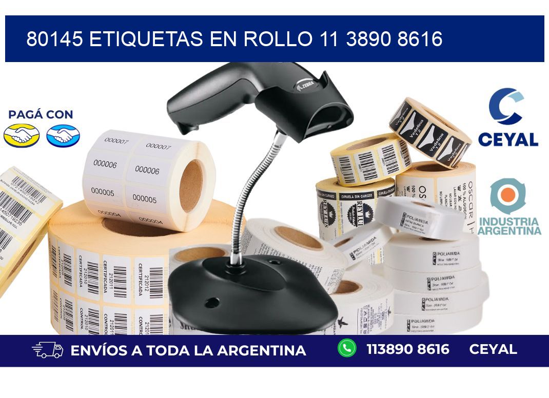80145 ETIQUETAS EN ROLLO 11 3890 8616