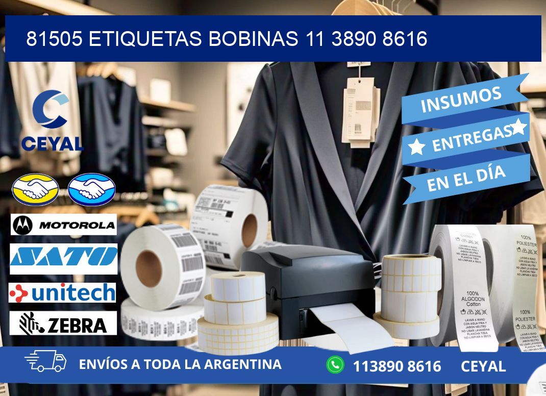 81505 ETIQUETAS BOBINAS 11 3890 8616