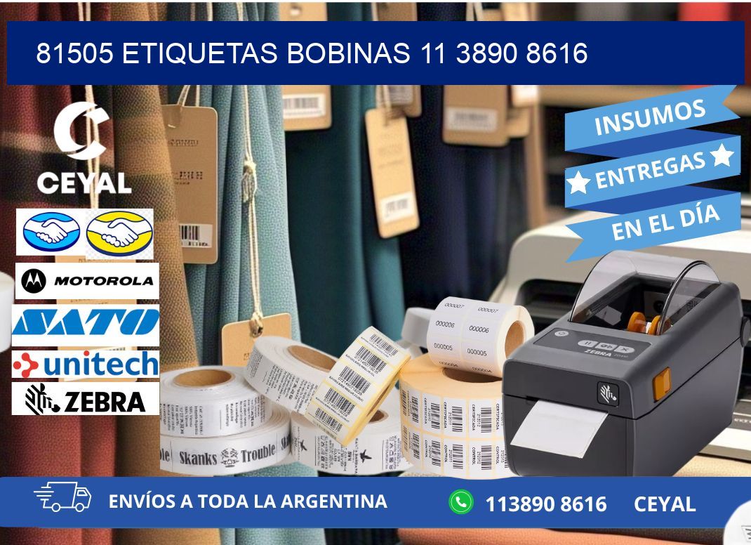 81505 ETIQUETAS BOBINAS 11 3890 8616