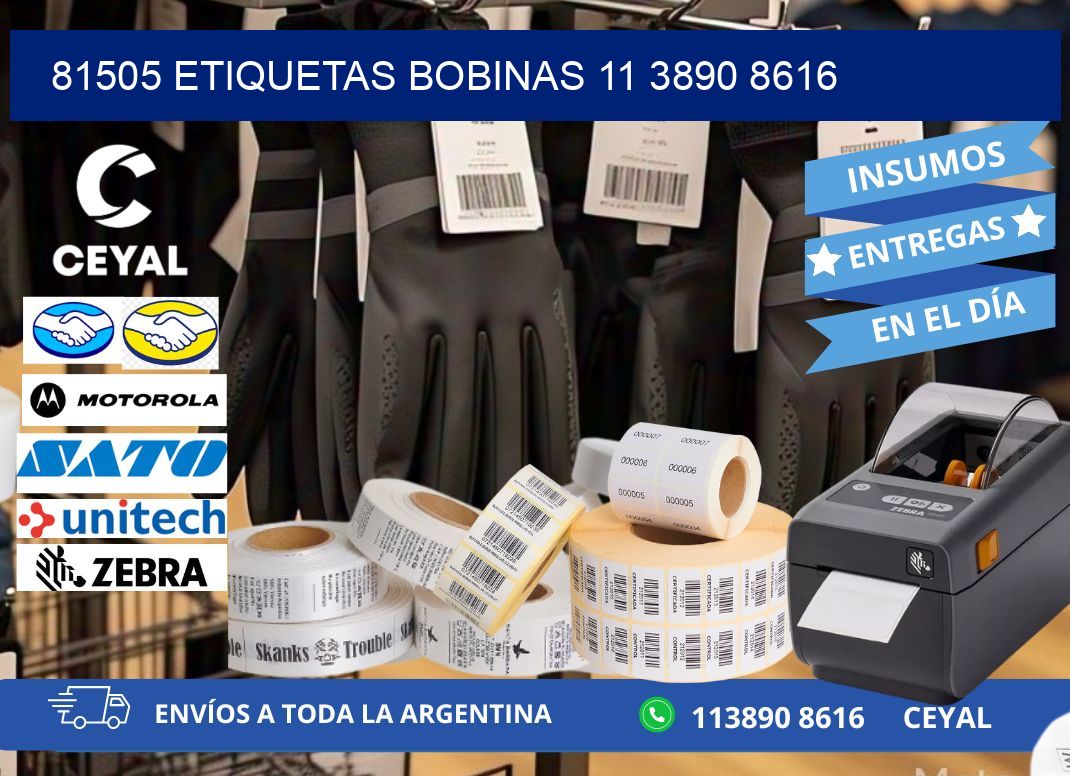 81505 ETIQUETAS BOBINAS 11 3890 8616