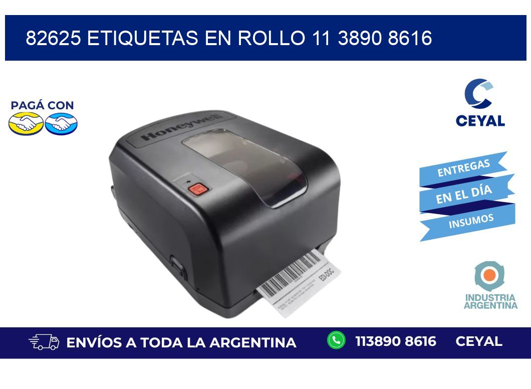82625 ETIQUETAS EN ROLLO 11 3890 8616