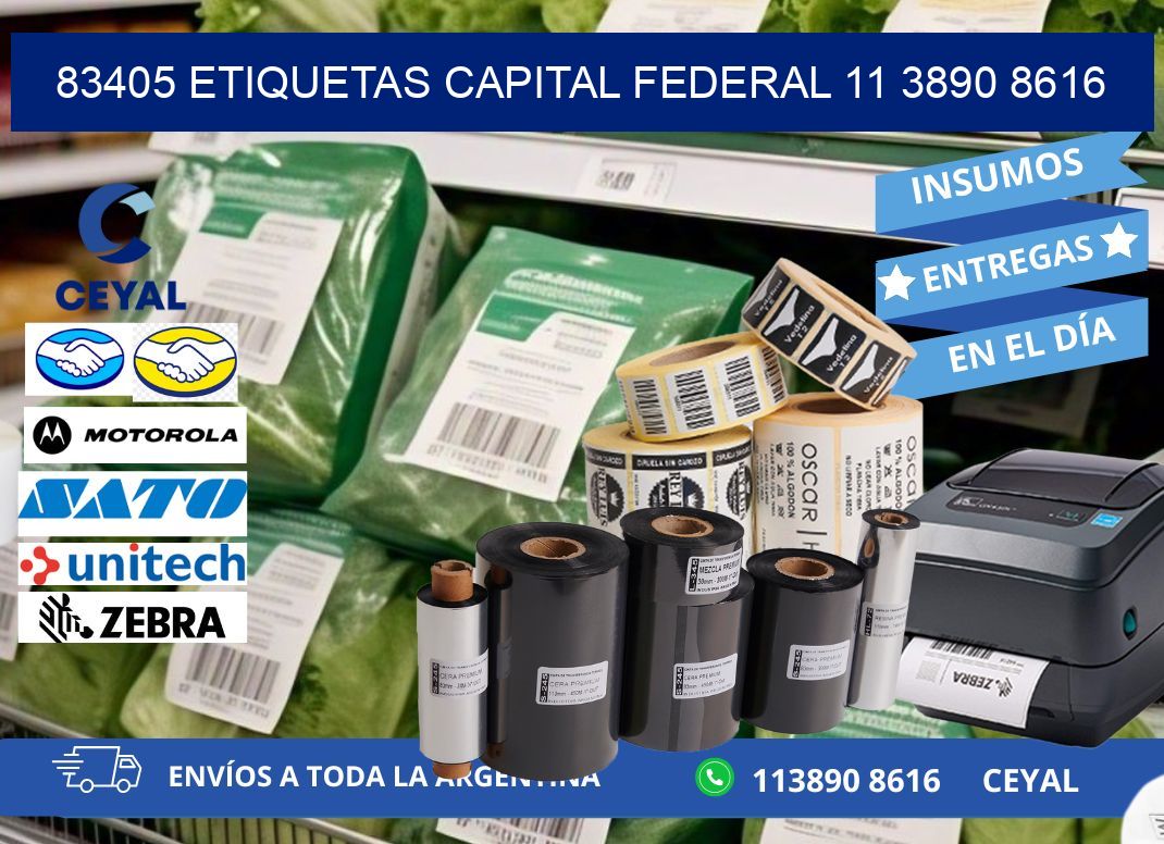 83405 ETIQUETAS CAPITAL FEDERAL 11 3890 8616
