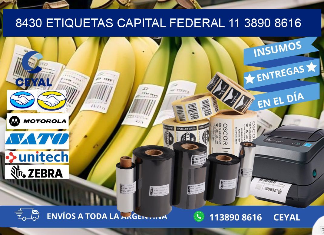 8430 ETIQUETAS CAPITAL FEDERAL 11 3890 8616