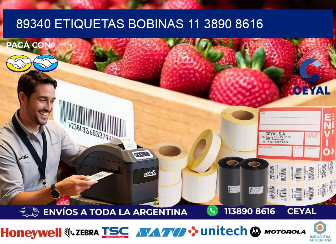89340 ETIQUETAS BOBINAS 11 3890 8616