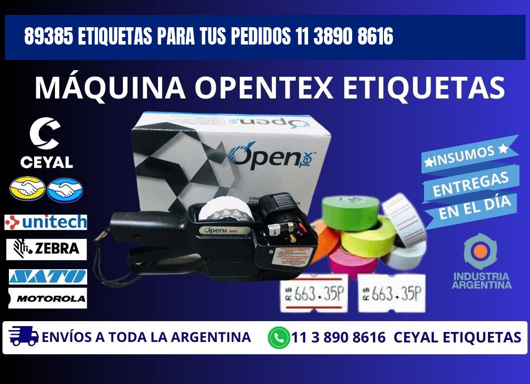 89385 ETIQUETAS PARA TUS PEDIDOS 11 3890 8616