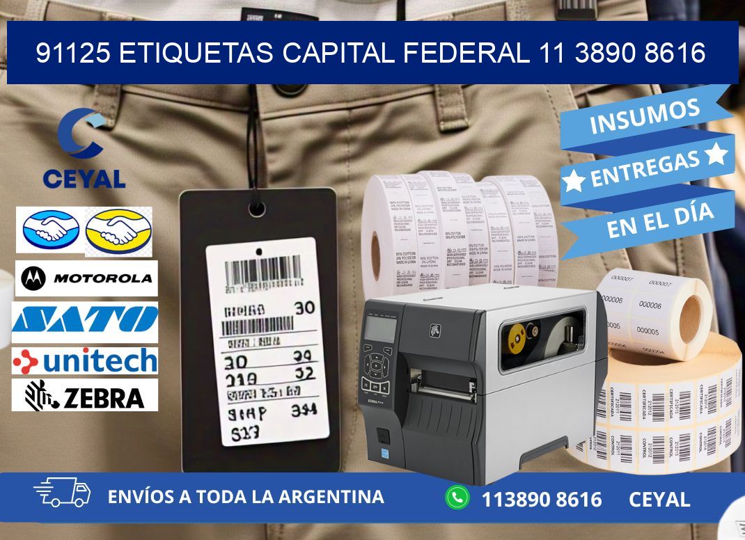 91125 ETIQUETAS CAPITAL FEDERAL 11 3890 8616