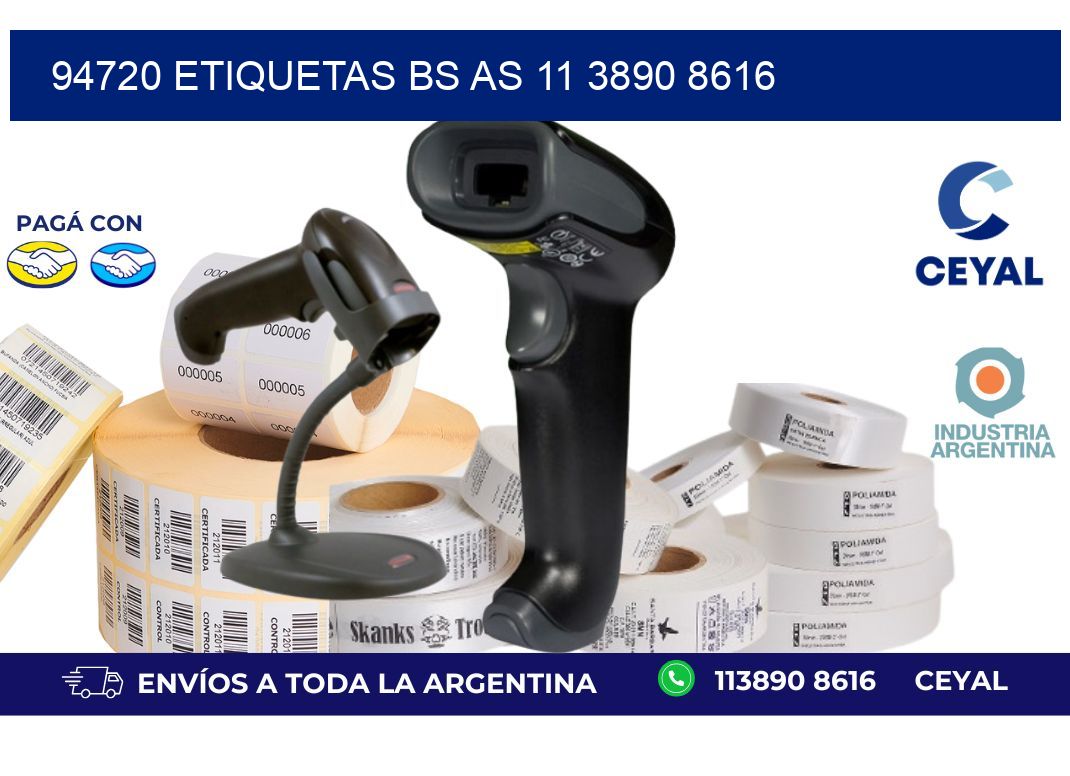 94720 ETIQUETAS BS AS 11 3890 8616