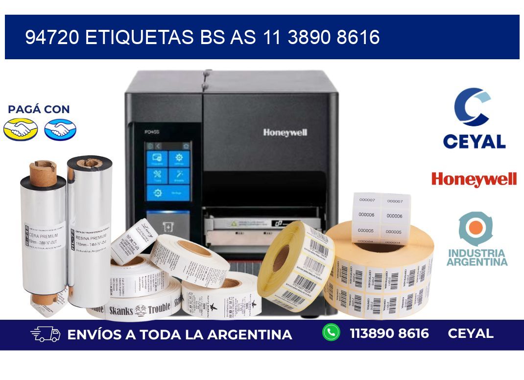 94720 ETIQUETAS BS AS 11 3890 8616