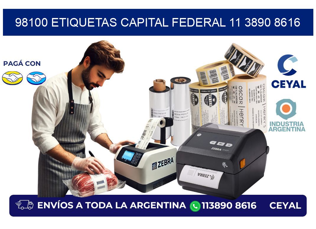 98100 ETIQUETAS CAPITAL FEDERAL 11 3890 8616