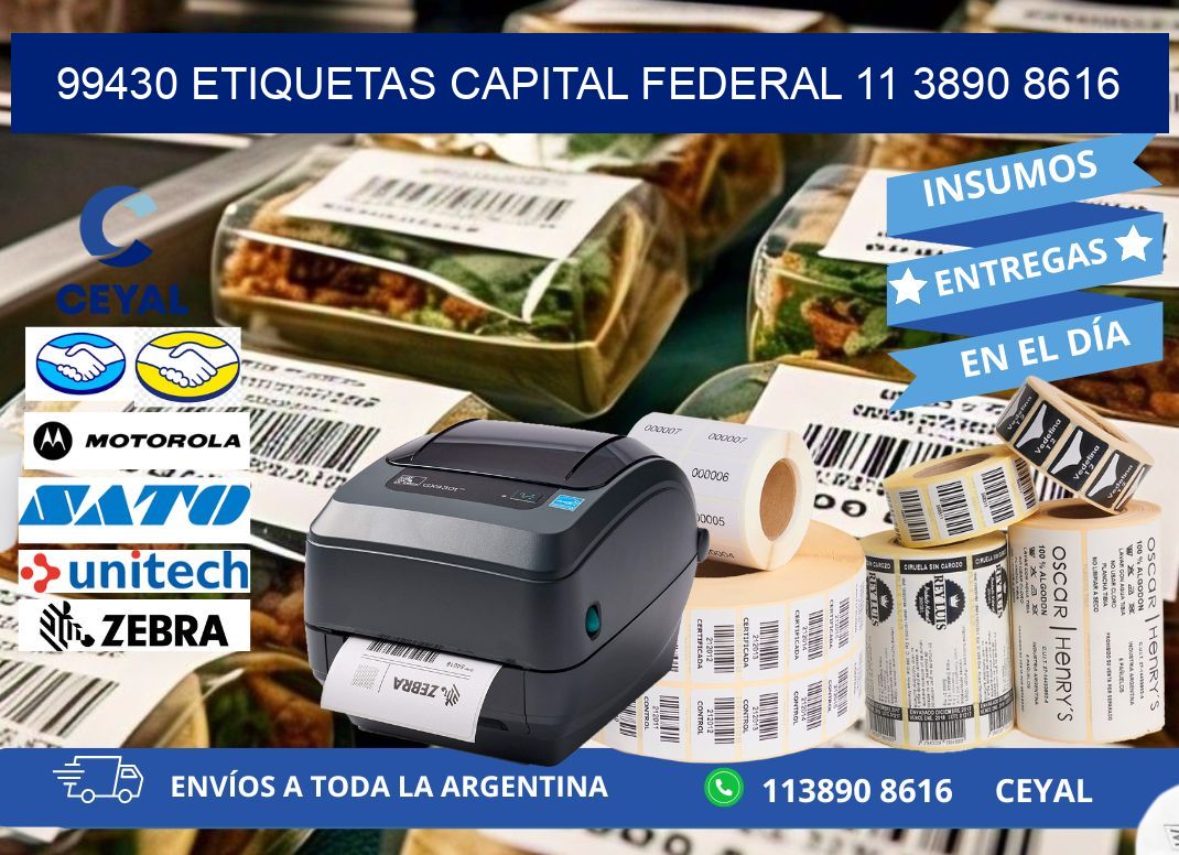 99430 ETIQUETAS CAPITAL FEDERAL 11 3890 8616