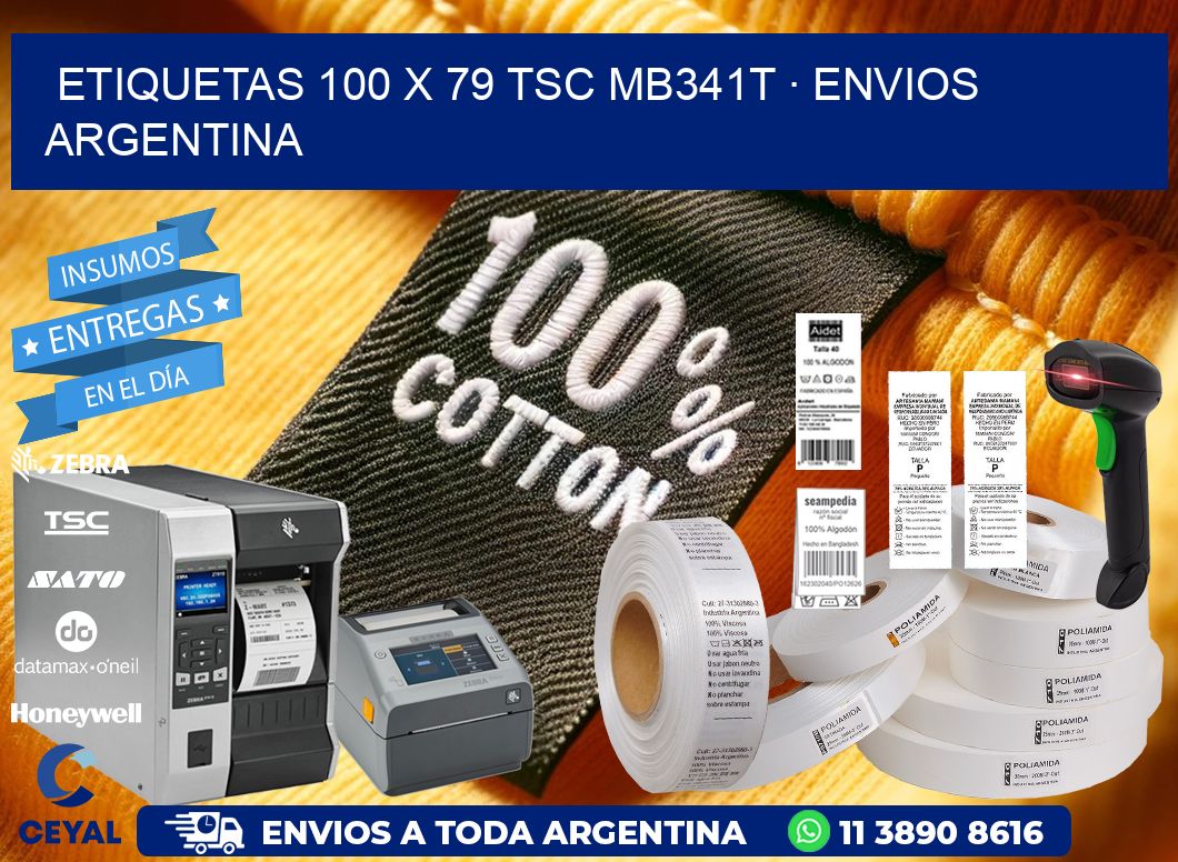 ETIQUETAS 100 x 79 TSC MB341T · ENVIOS ARGENTINA