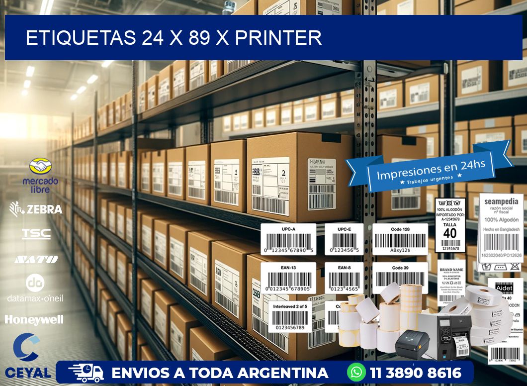 ETIQUETAS 24 x 89 X PRINTER