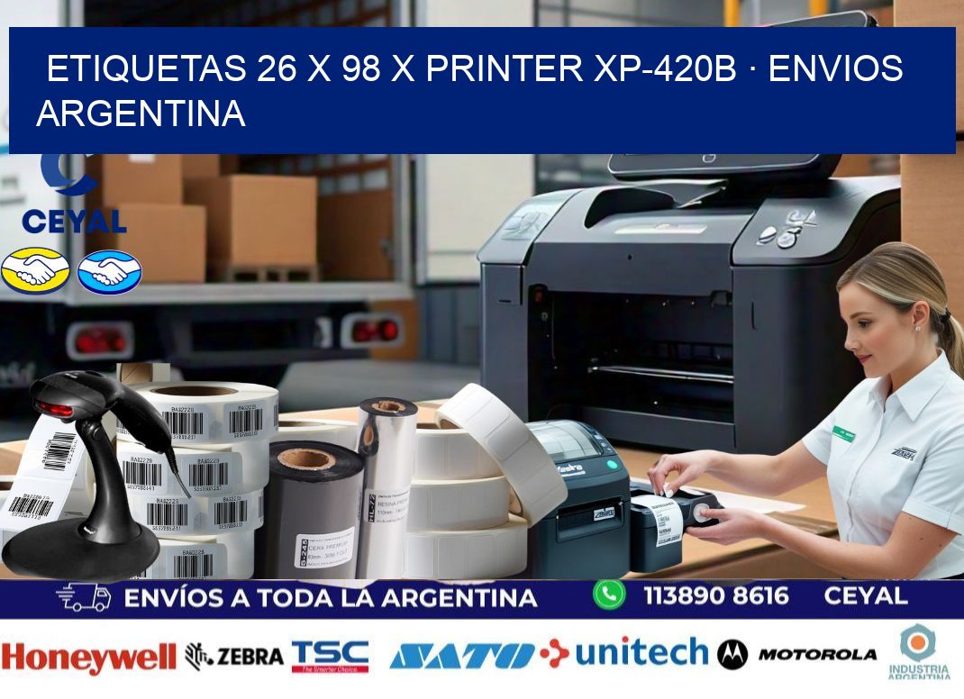 ETIQUETAS 26 x 98 X PRINTER XP-420B · ENVIOS ARGENTINA