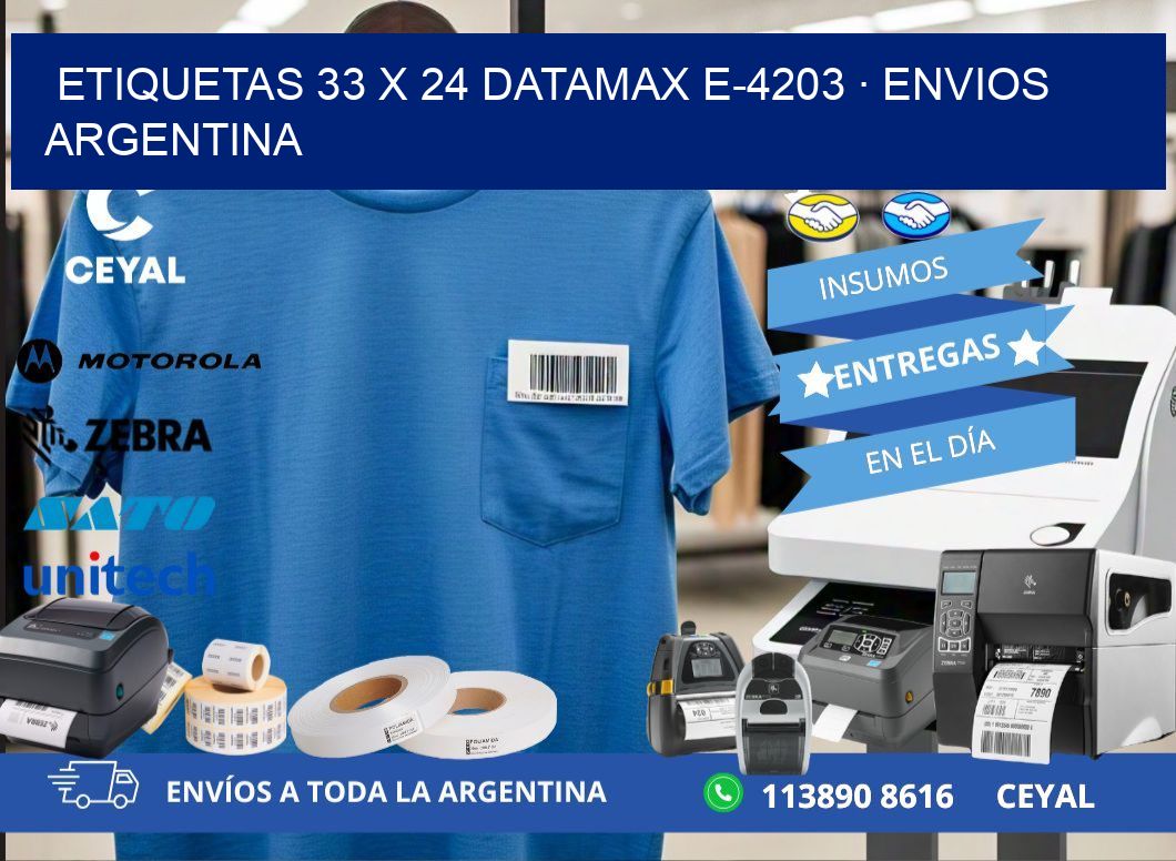 ETIQUETAS 33 x 24 DATAMAX E-4203 · ENVIOS ARGENTINA