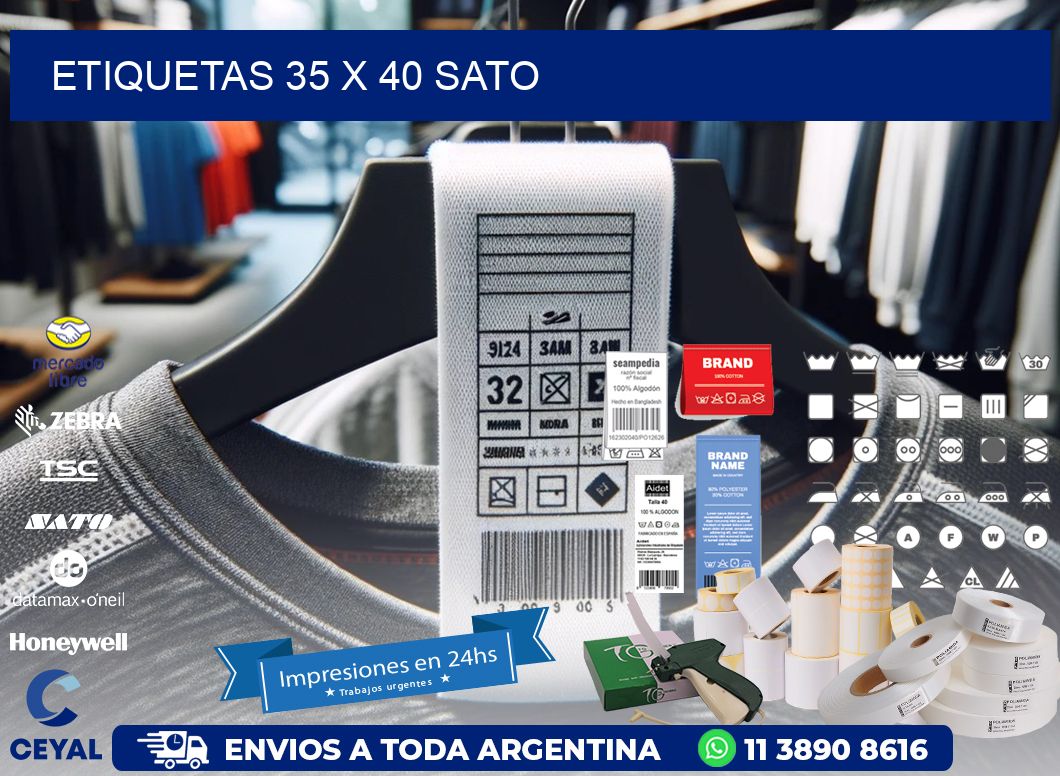 ETIQUETAS 35 x 40 SATO