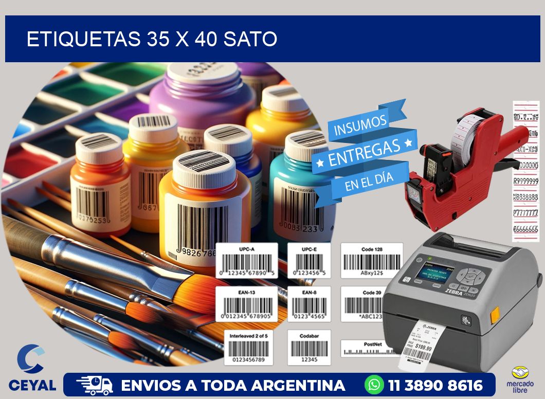 ETIQUETAS 35 x 40 SATO