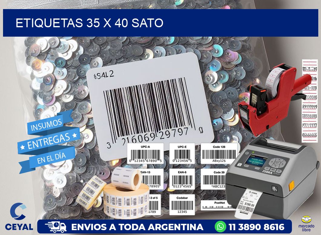 ETIQUETAS 35 x 40 SATO