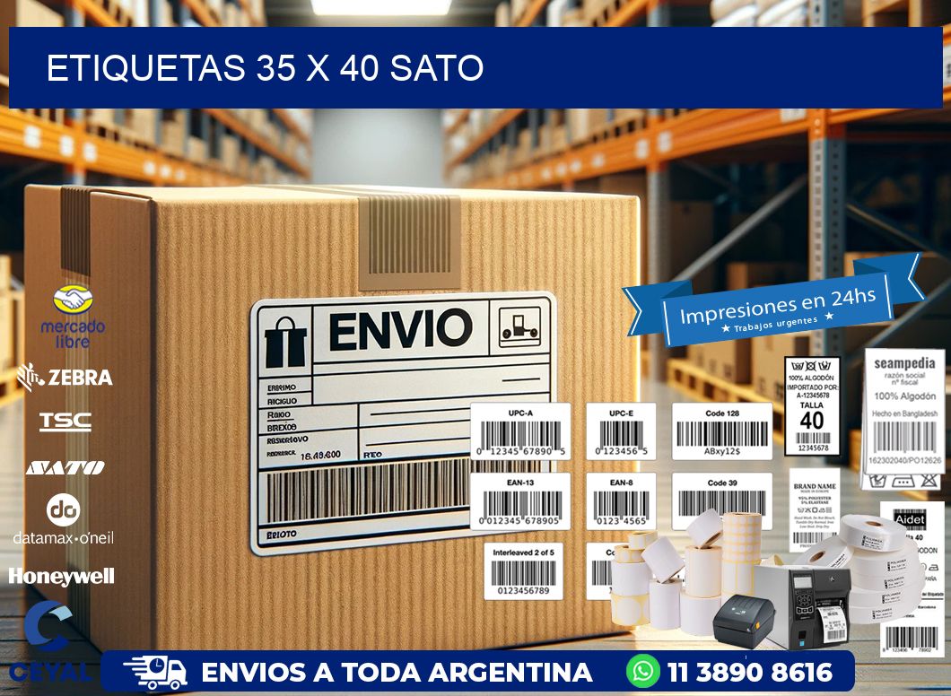 ETIQUETAS 35 x 40 SATO
