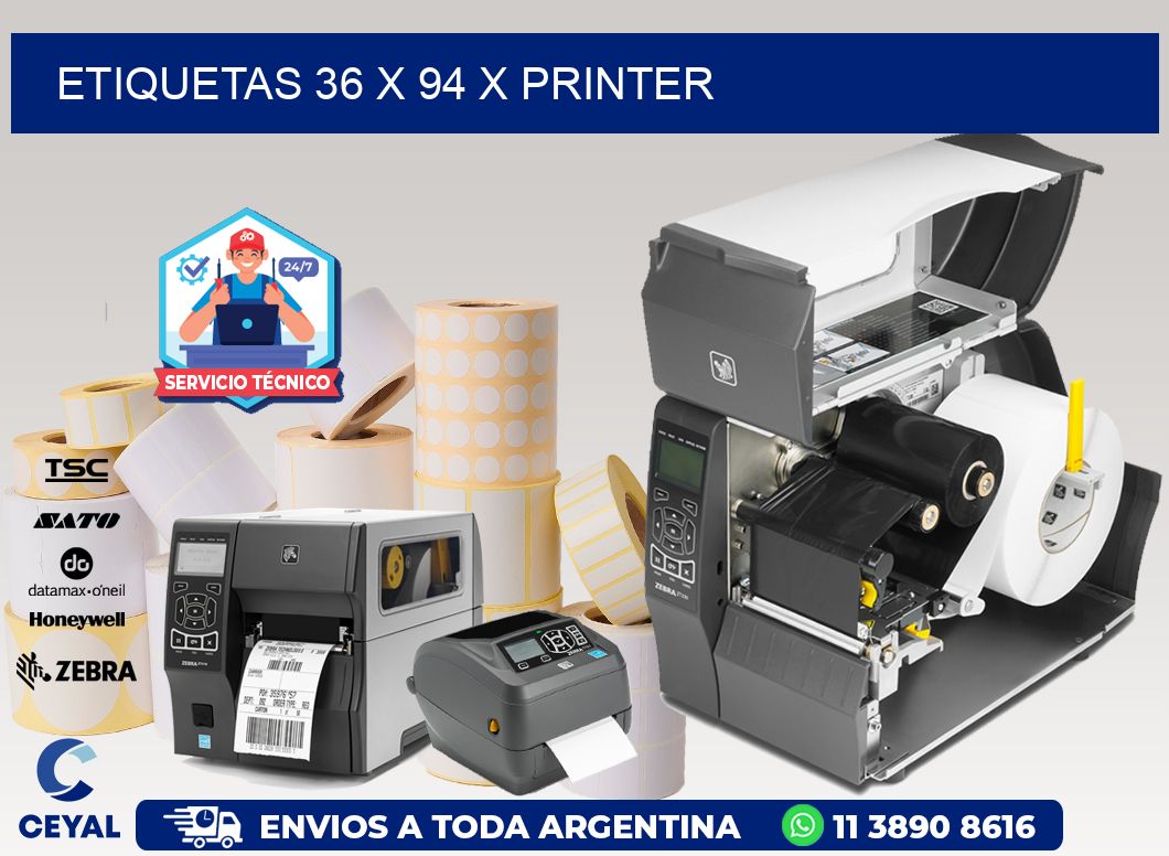ETIQUETAS 36 x 94 X PRINTER