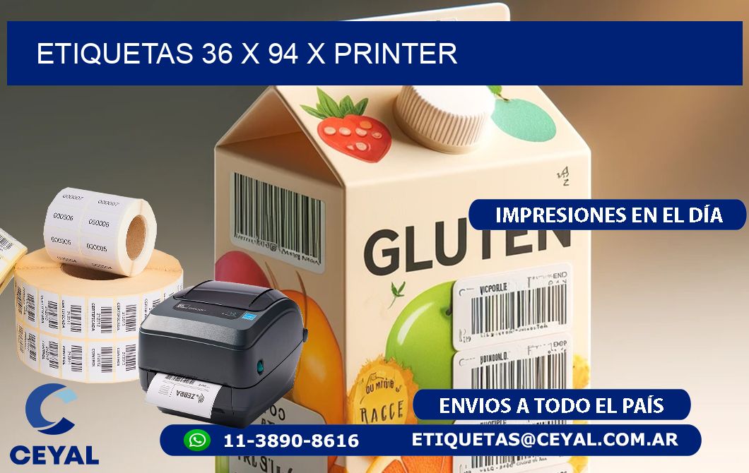 ETIQUETAS 36 x 94 X PRINTER