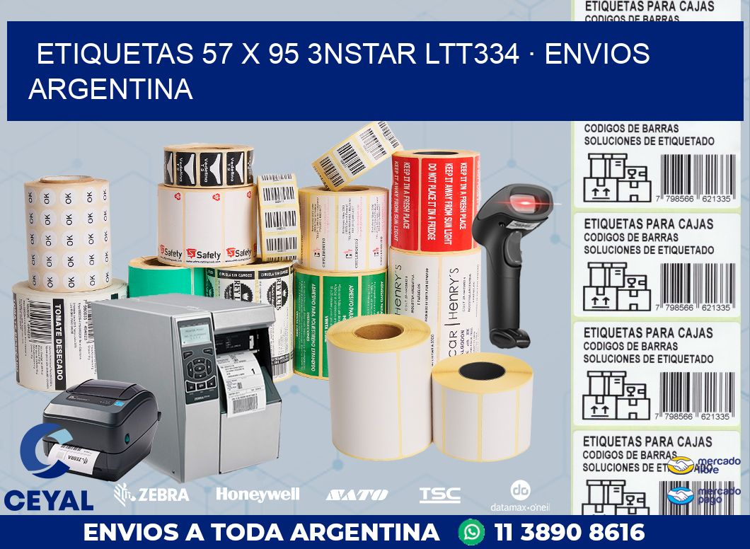 ETIQUETAS 57 x 95 3NSTAR LTT334 · ENVIOS ARGENTINA