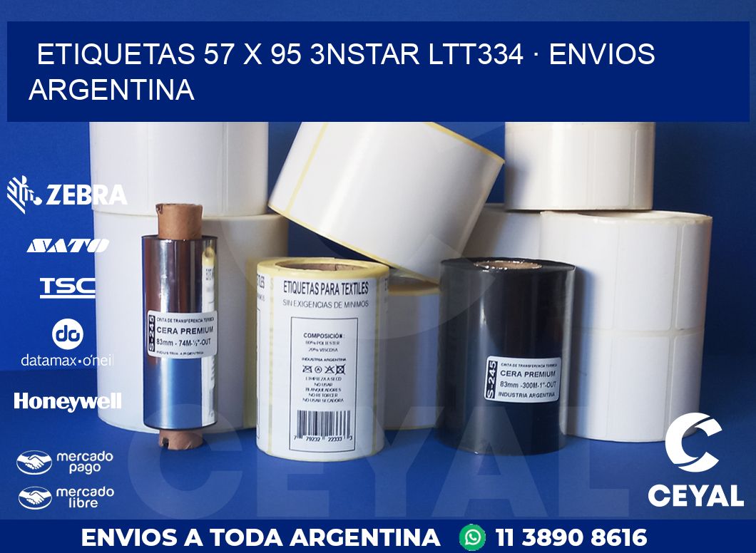 ETIQUETAS 57 x 95 3NSTAR LTT334 · ENVIOS ARGENTINA