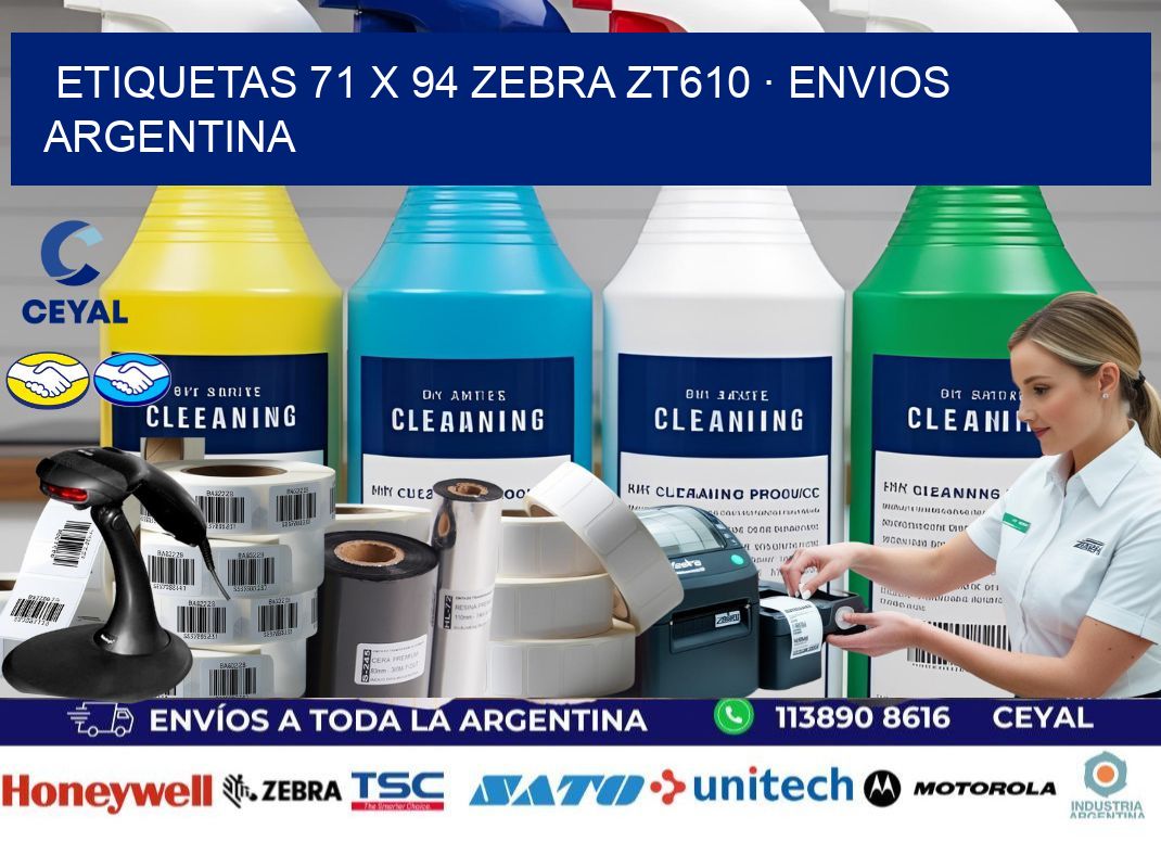 ETIQUETAS 71 x 94 ZEBRA ZT610 · ENVIOS ARGENTINA